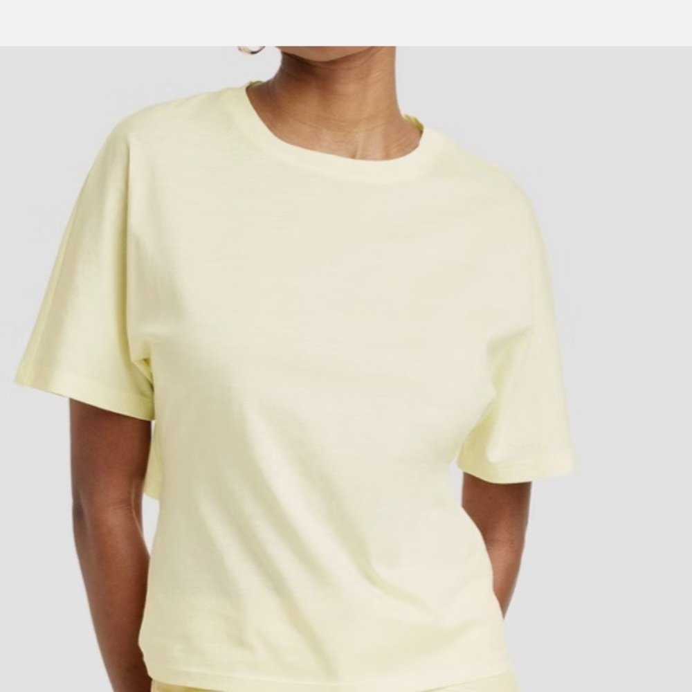 A New Day Light Yellow Tie-Back Top
